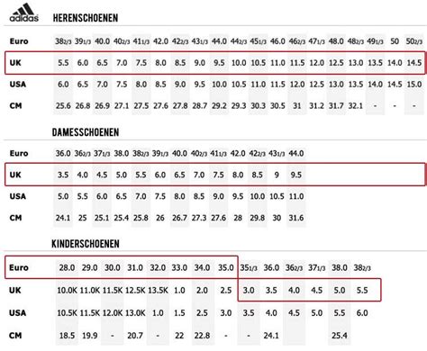 adidas schoenmaat tabel|adidas shoenmaat.